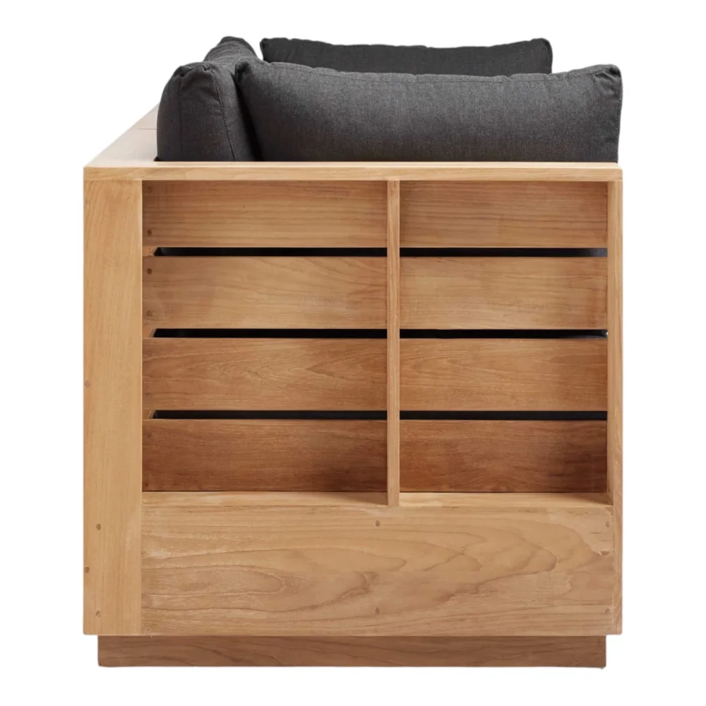 Hallan 2 Seater White Oak Modular Sofa - Image 7