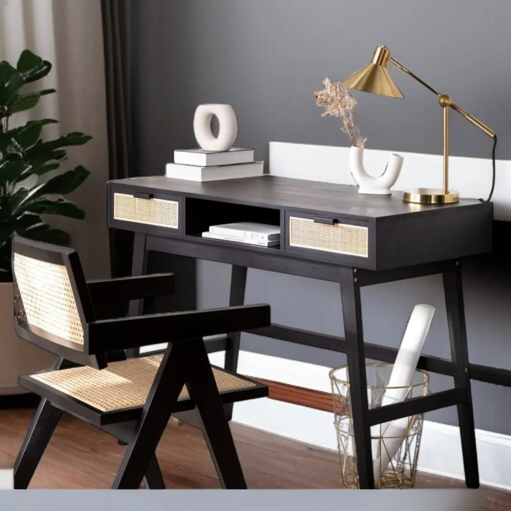 Noir Solidwood Study/Console Table